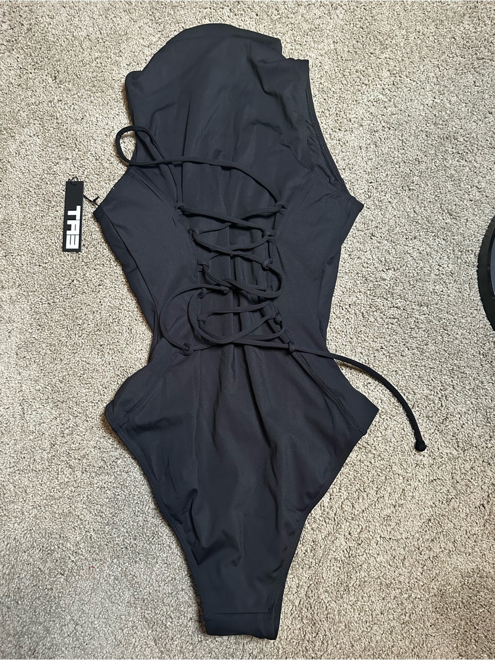 Ta3 Surfy Black Zip-Front One-Piece Swimsuit - Picture 7 of 7
